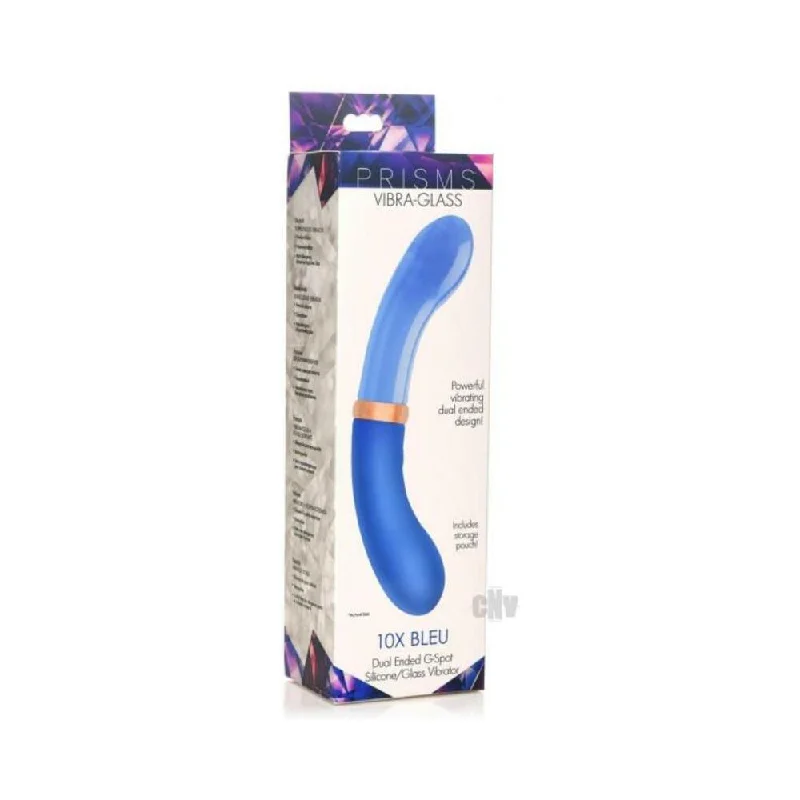 10x Dual Ended G-spot Silicone And Glass Vibrator