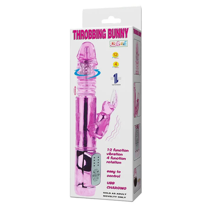 Baile Throbbing Bunny Stretchable Rabbit Vibrator USB Rechargeable