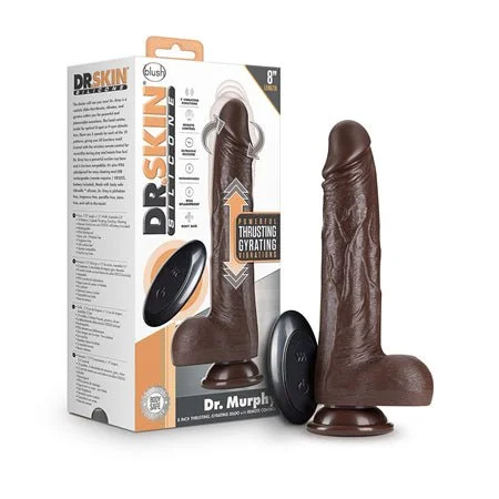 Blush Dr. Skin Silicone Dr. Murphy 8 Thrusting Dildo - Chocolate