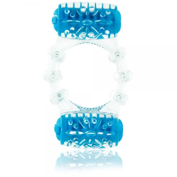 Color Pop Two O Quickie Blue Vibrating Ring