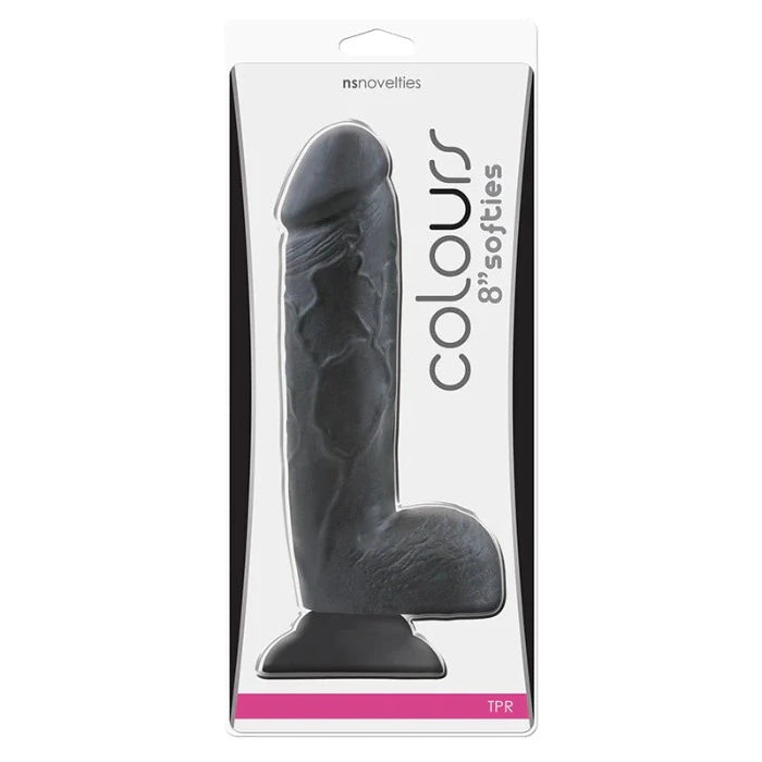 Colours 8" Softies Dildo -Black