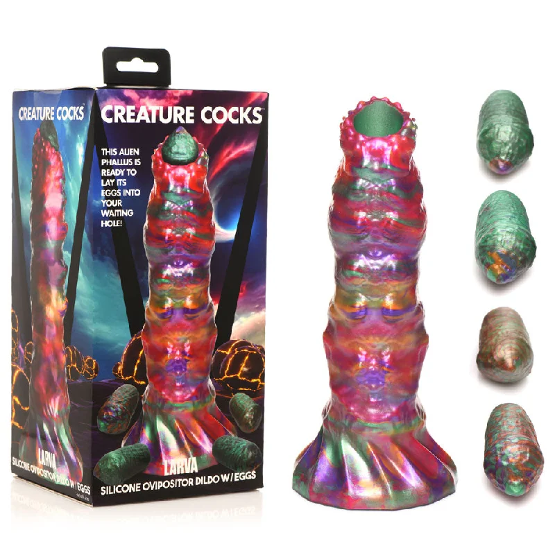 Creature Cocks Larva Silicone Alien Dildo with Eggs