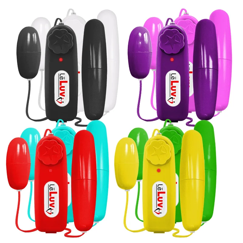 Vibrating Dual Small & Large Bullets with Dial Controller in Vibrant Colors