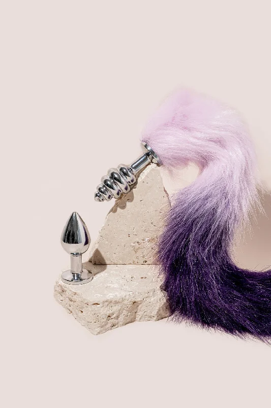 Electra Fox Tail Purple Butt Plug