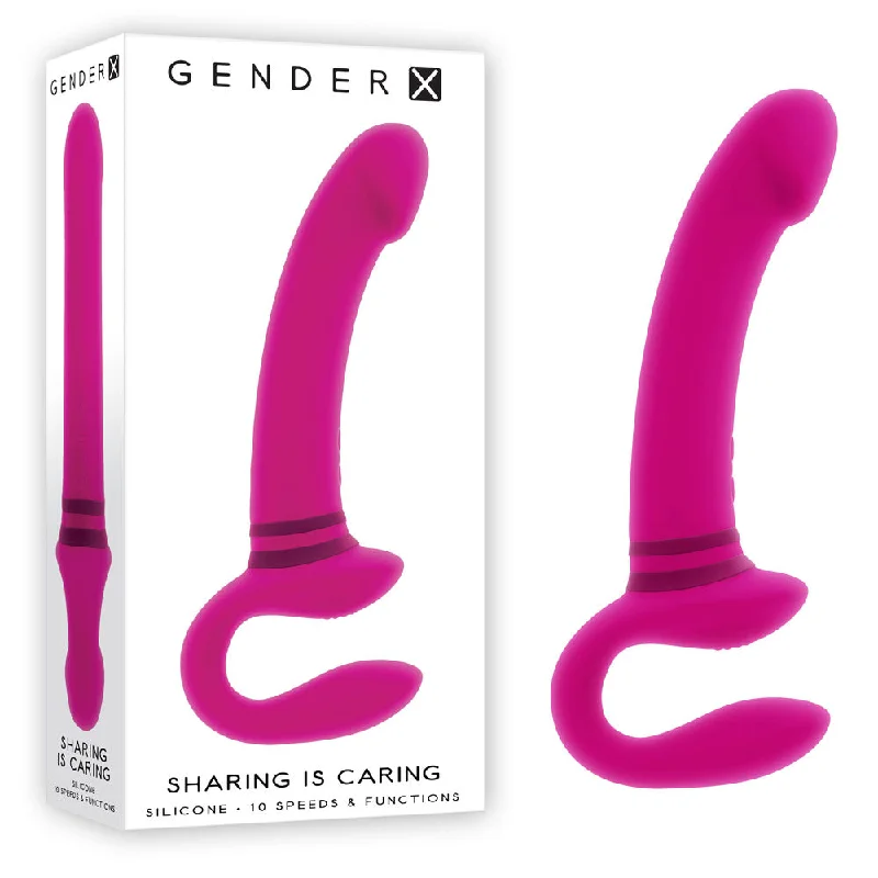 Gender X SHARING IS CARING - Pink 21.9 cm USB Rechargeable Strapless Strap-On