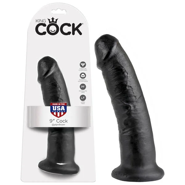 King Cock 9'' Giant Black Dildo