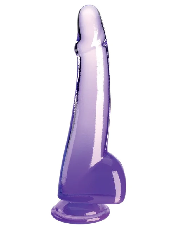 King Cock Clear With Balls 10inpurple