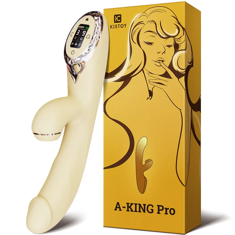 KISSTOY A-King Pro Warming Suction Rabbit Vibrating Dildo