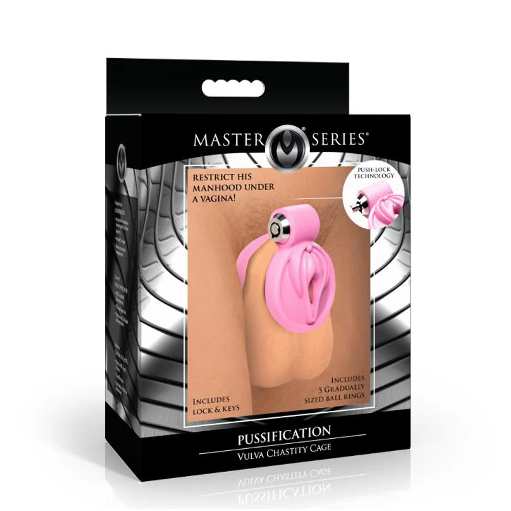 MS ''Pussification'' Vulva Chastity Cage