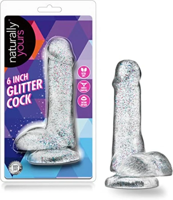 Naturally Yours 6 Inch ''Glitter Cock'' w/Balls