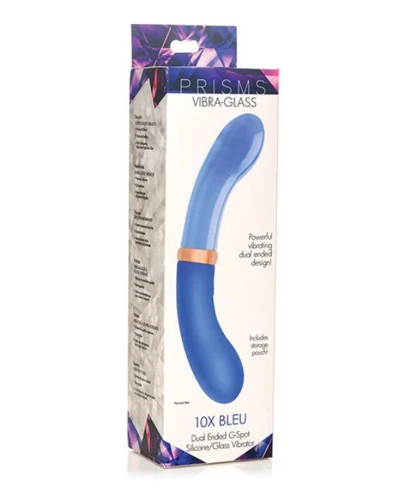 Prisms G Spot '10X Bleu' Vibra-Glass -Dildo