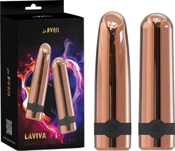 LaViva Quake Ammo Bullets 10 Frequency Intense Vibration Modes Dual Bullets Included