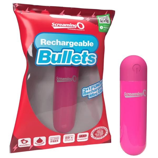 Screaming O Bullet 3 Speeds Plus 1 Pulse Pattern Rechargeable