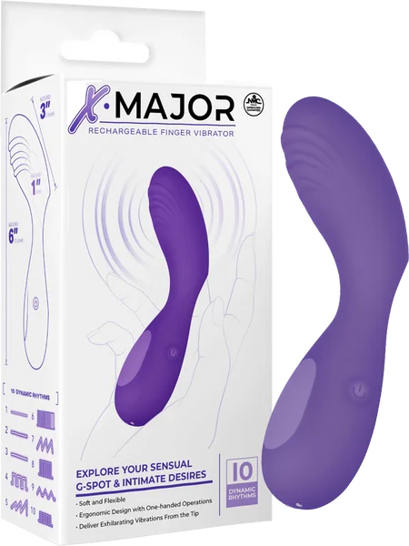 Excellent Power Finger Vibrator 10 Dynamic Rhythms Rechargeable