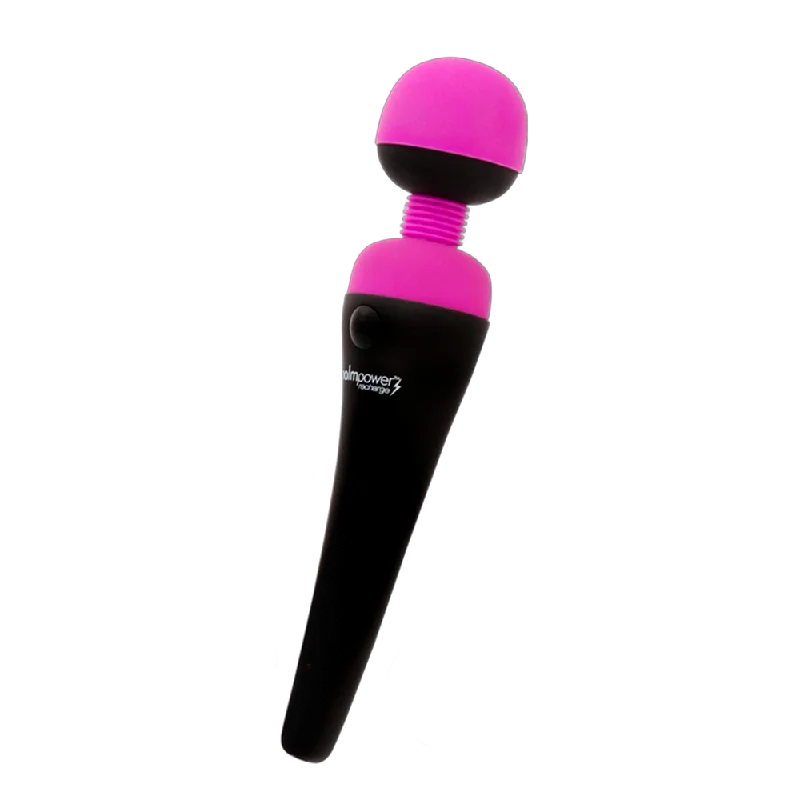 Rechargeable Silicone Personal Wand Massager - Fuschia