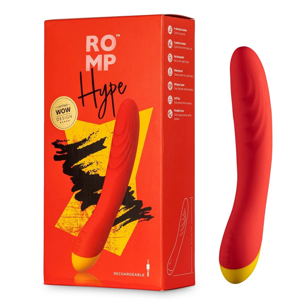 Romp ''Hype'' G-Spot Vibrator -Red