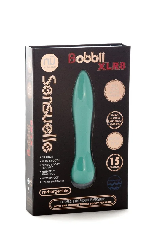 Sensuelle Bobbii Xlr8 15 Function Turbo Flexi Vibe - Electric Blue