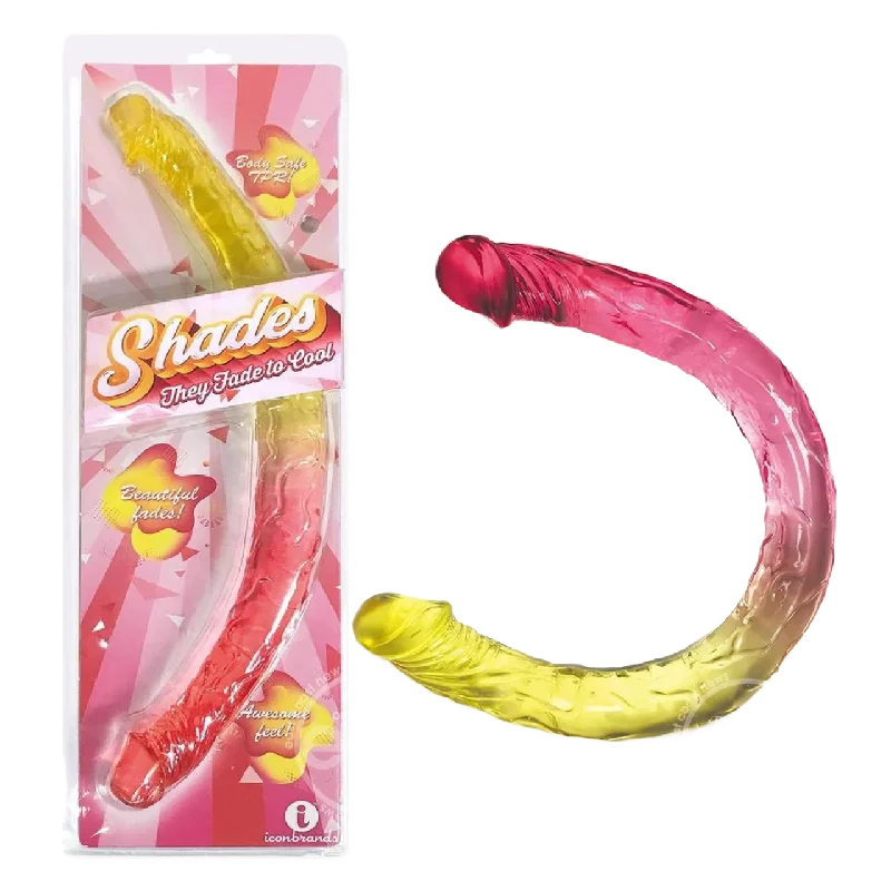 Shades Gradient Jelly Double Dong - Pink/Yellow