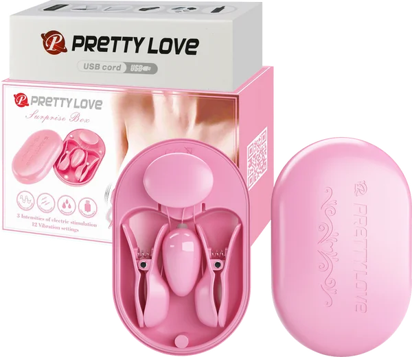 Pretty Love Surprise Box - Vibrating Nipple Clamps