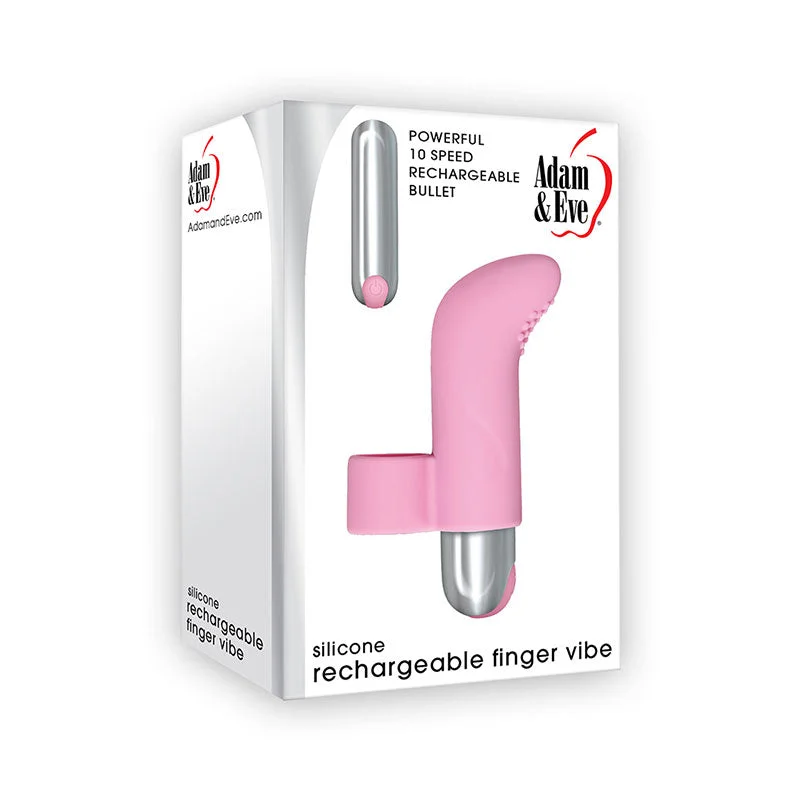 Adam & Eve Rechargeable Silicone Finger Vibrator Pink