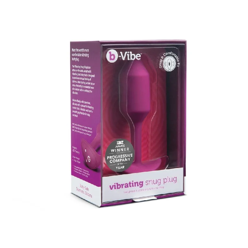 B-Vibe Vibrating Snug Plug Rose Medium