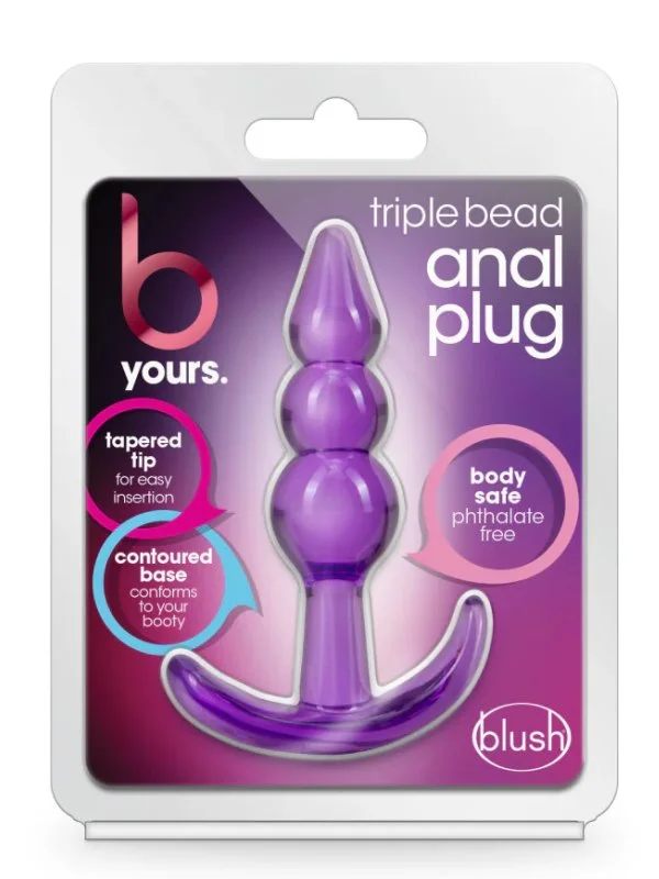 Byours Triple Bead Anchor Anal Plug Purple