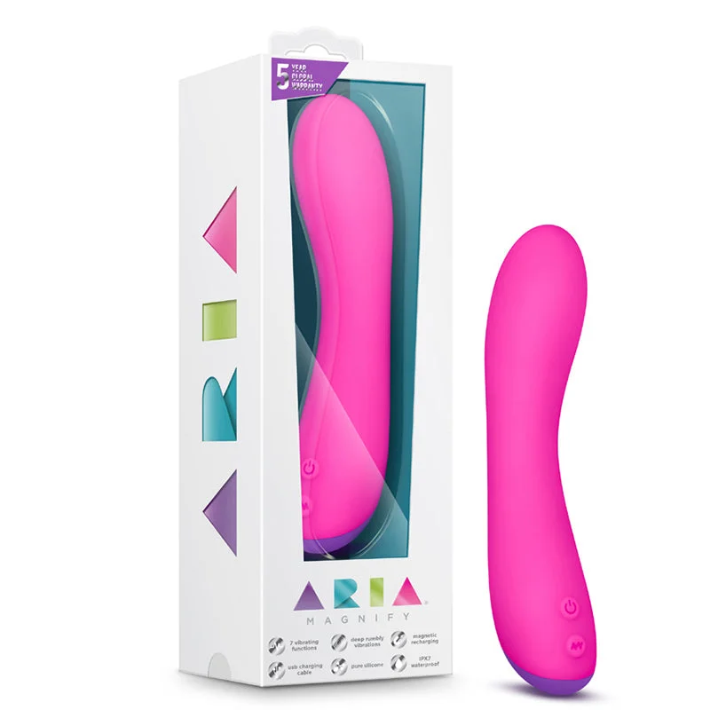 Blush Aria Magnify Rechargeable Silicone G-Spot Vibrator Fuchsia