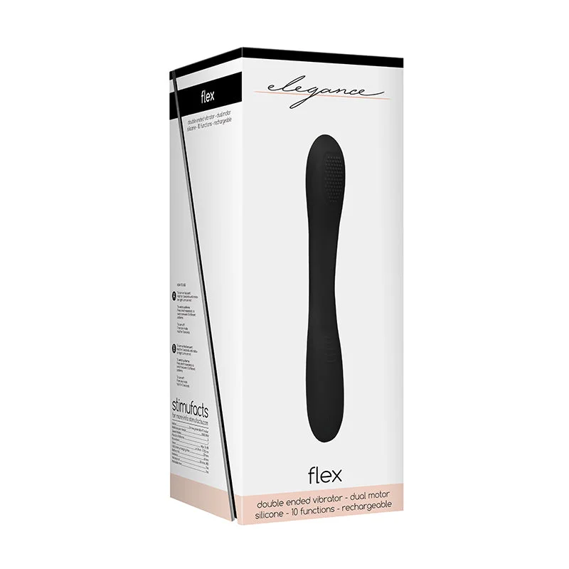 Elegance Double Ended Vibrator- Flex- Black