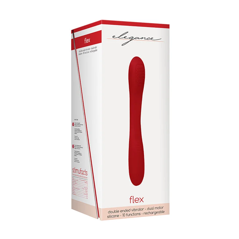 Elegance Double Ended Vibrator- Flex- Red