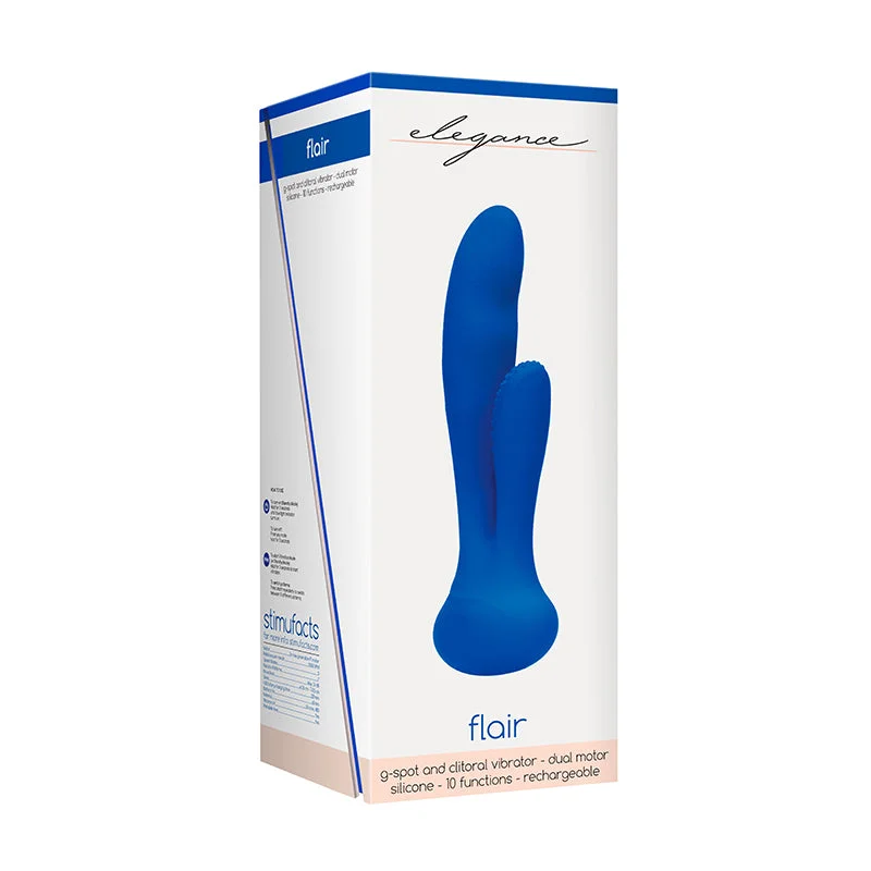 Elegance G-Spot & Clitoral Vibrator- Flair- Blue