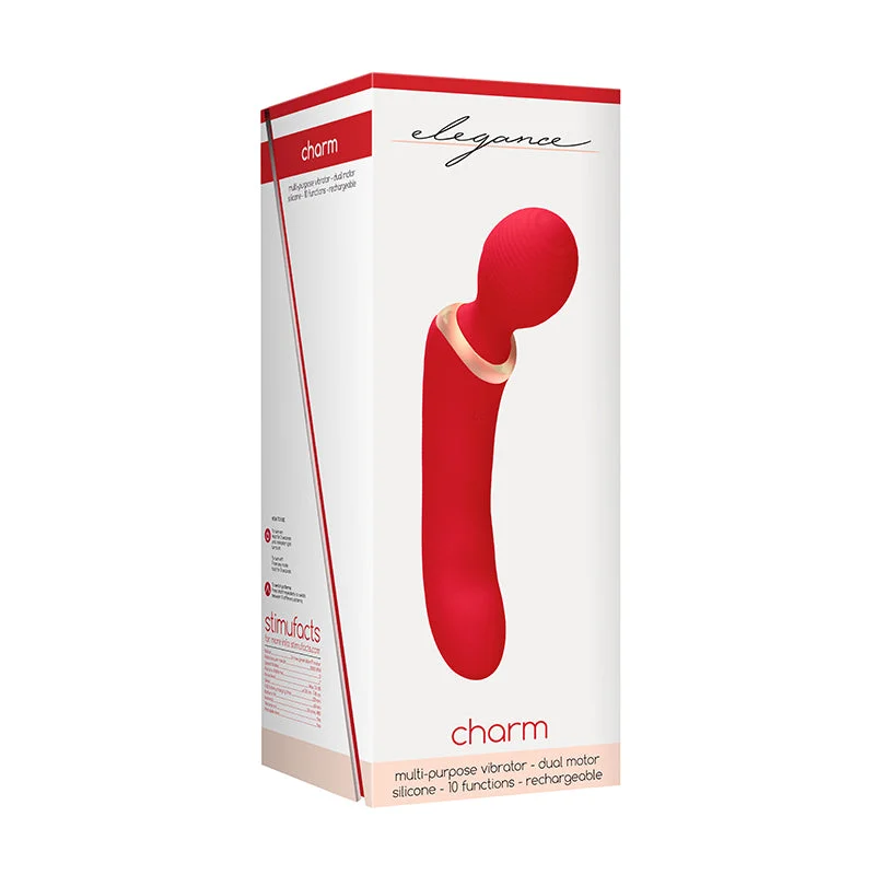 Elegance Multi-Purpose Vibrator- Charm- Red