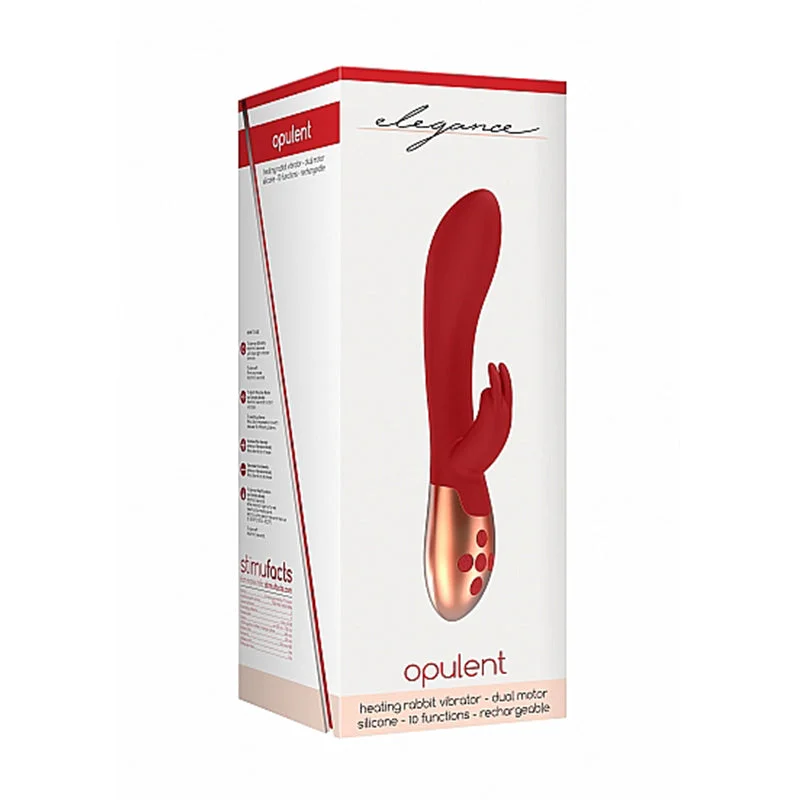 Elegance Opulent Heating Rabbit Vibrator - Red