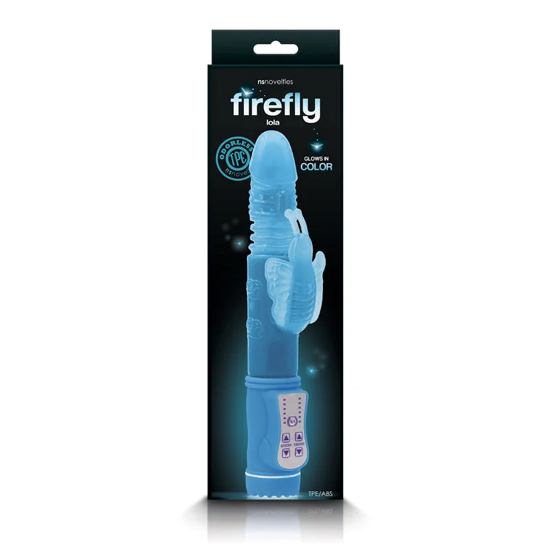 Firefly Lola Thrusting Butterfly Vibrator Blue