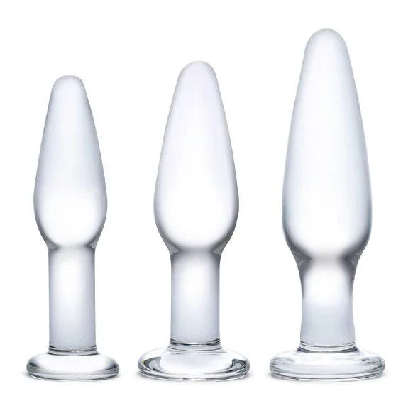 Glas Anal Training Butt Plug Set