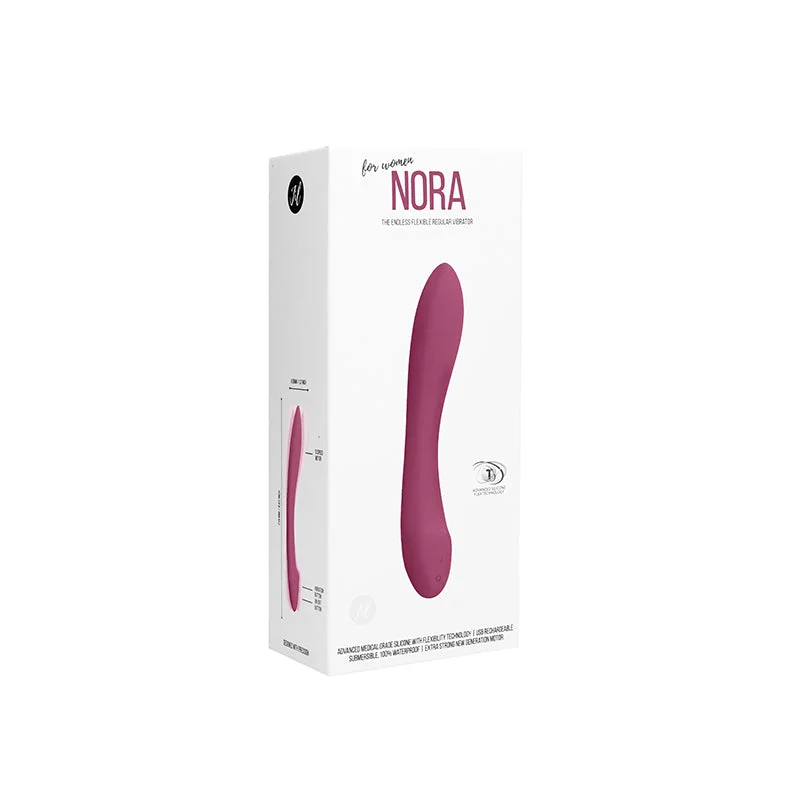 Jil Nora Rechargeable Flexible Silicone G-Spot Vibrator Pink