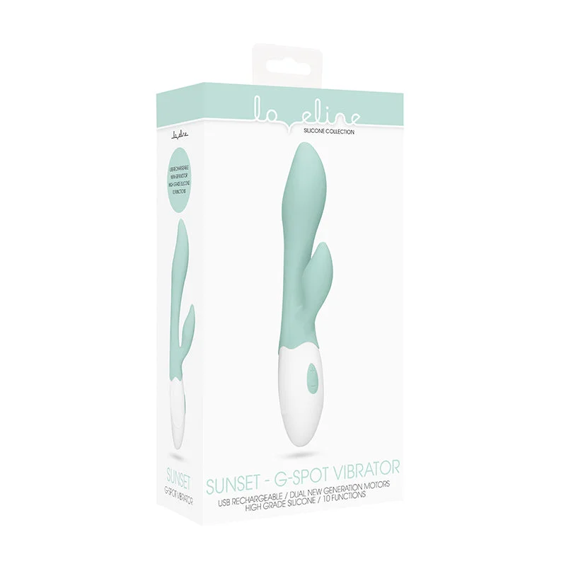 Loveline - Clit Stimulating Vibrator - Sunset - Mint Green