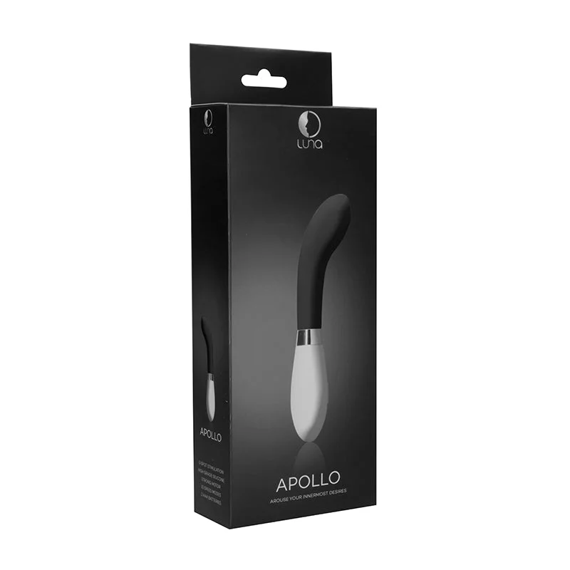 Luna Apollo 10-Speed Silicone G-Spot Vibrator Black