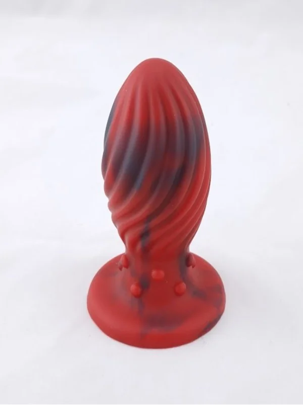 Luxe Outlet Dragon Egg Anal Plug Small Red/Black