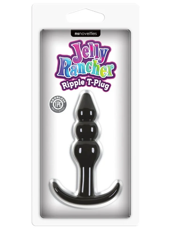 NS Novelties Jelly Rancher Ripple Anal T-Plug - Black