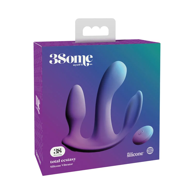 Pipedream 3Some Total Ecstasy Triple Stimulation Silicone Vibrator Purple