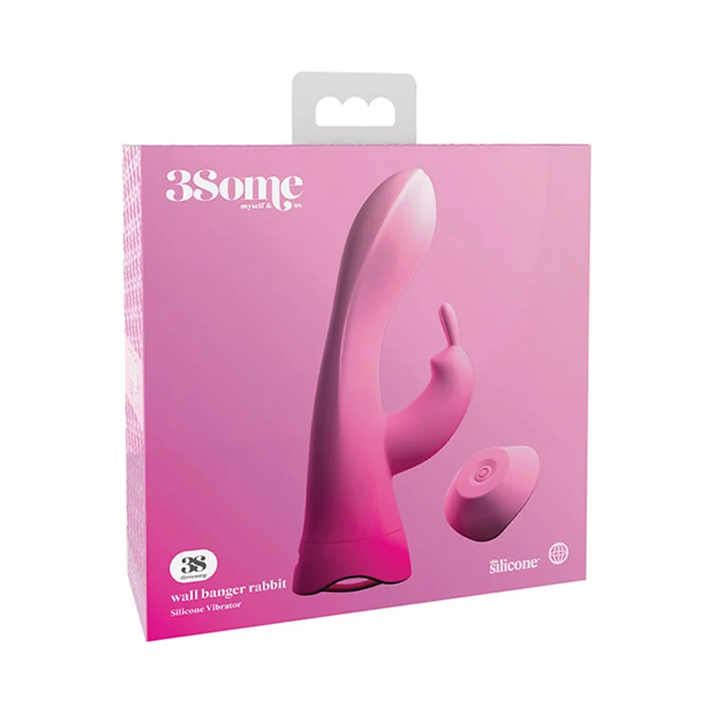 Pipedream 3Some Wall Banger Rabbit Vibrator With Suction Cup Pink