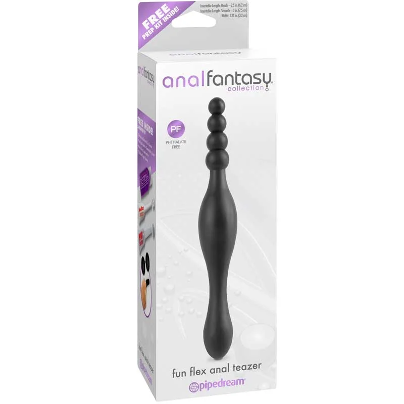 Pipedream Anal Fantasy Collection Fun Flex Anal Teazer Dual-Ended Dildo Black