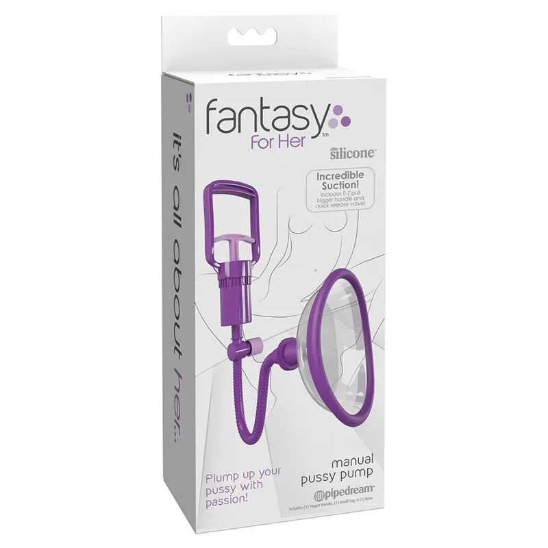 Pipedream Fantasy For Her Manual Pussy Pump Silicone Purple