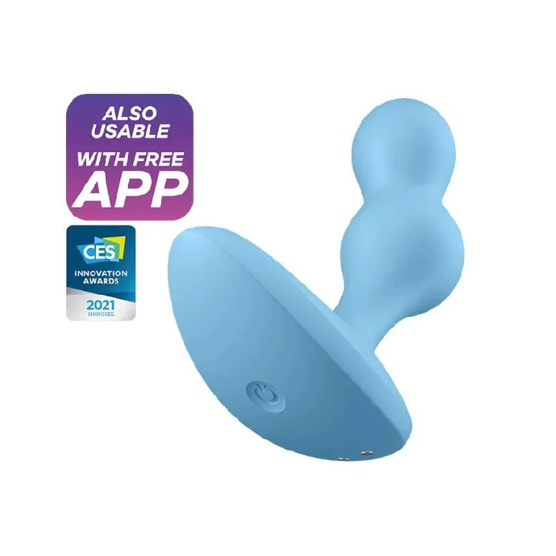 Satisfyer Deep Diver Connect App Vibrating Plug Blue