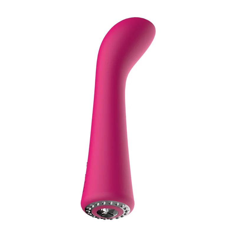 Shots Discretion Glimmer Dock-Rechargeable Silicone G-Spot Vibrator Pink