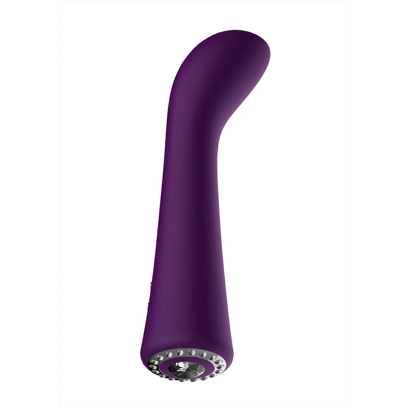 Shots Discretion Glimmer Dock-Rechargeable Silicone G-Spot Vibrator Purple