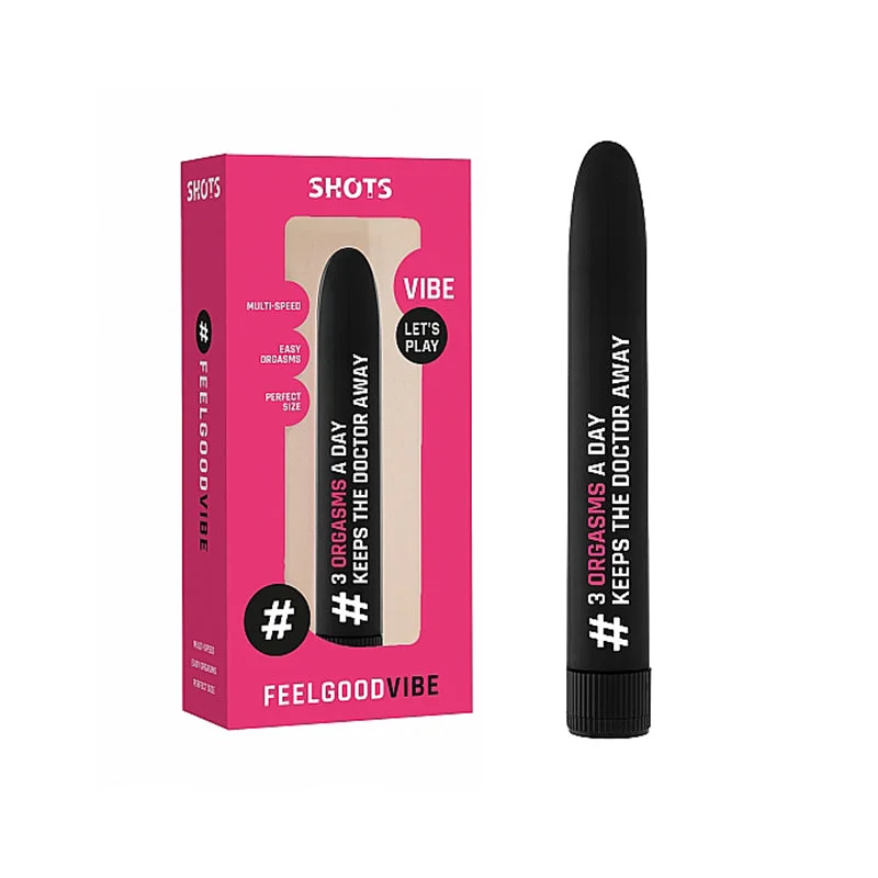 Shots FeelGood Vibe '#3 Orgasms A Day Keeps The Doctor Away' Slimline Vibrator Black