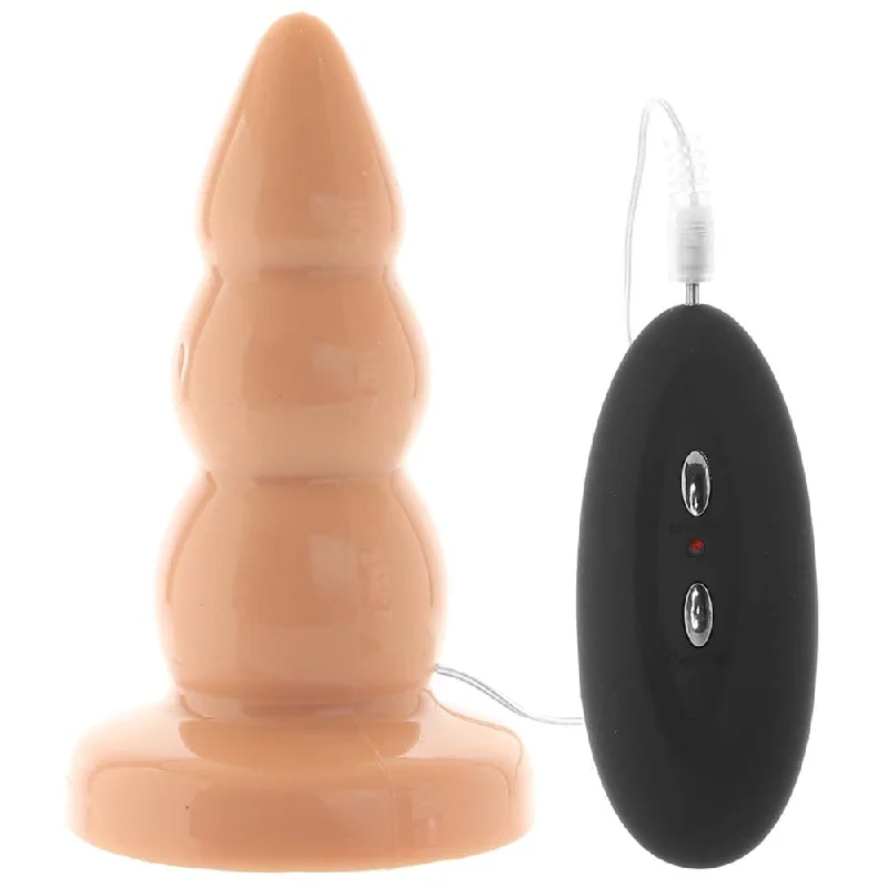 Shots Toys Bottom Line 5" Vibrating Butt Plug - Model 6 - Light