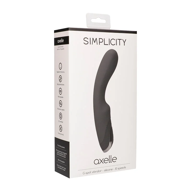 Simplicity Axelle - G-spot vibrator - silicone - 10 speeds - Black