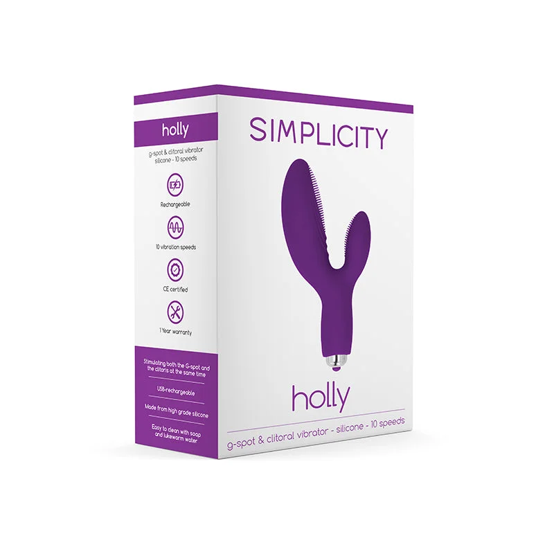 Simplicity HOLLY G-spot + clitoral vibrator - Purple